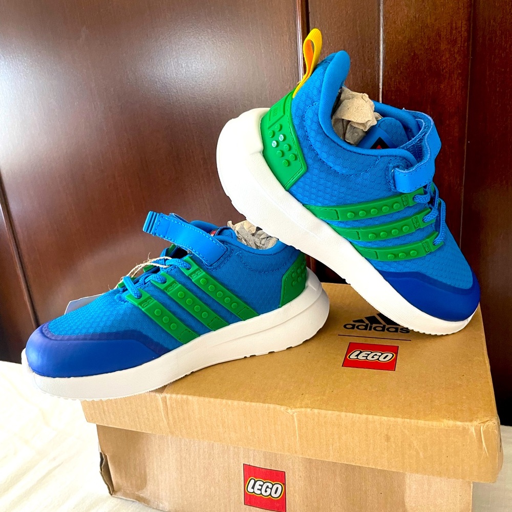 ❌SOLD❌ ADIDAS RACER TR X LEGO® Toddler Shoes